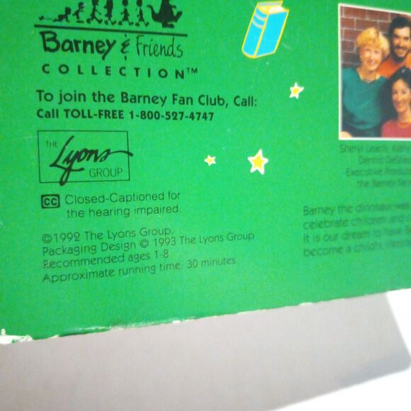 Barney Rhymes With Mother Goose (VHS, 1993)-Lyons Group-Slipcase-White Tape - Picture 6 of 7